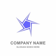 Company Star Lighthing Graphic Design Logo Vector Business Violet Icon