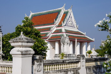 Wat Phra Samut Chedi Temple, Thai Pagoda in Samut Prakan, Thailand.