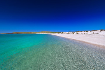 empty beach at enderby island dampier achipelago