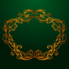 Vector baroque of vintage elements for design. 