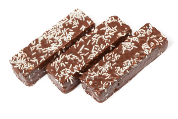 Waffle cake in chocolate glaze