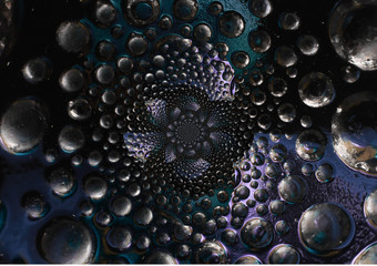 abstract design with bubbles on blurred color background