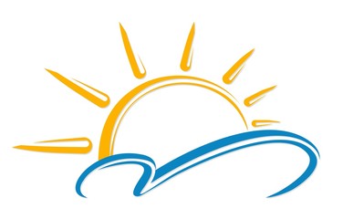 Логотип солнца с облаком