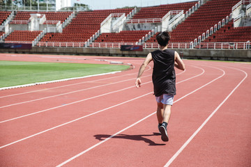 Young asian man exercise