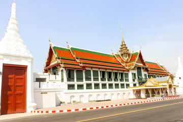 Obraz premium Landscape Thai architecture Grand palace and Wat phra keaw in Bangkok,Thailand
