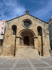 Fototapeta na wymiar Saint Tiago Romanesque Style Church in Coimbra, Portugal