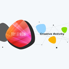 Abstract vector design elements for graphic template. Creative modern business background.