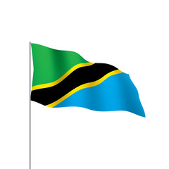 Tanzania flag, vector illustration