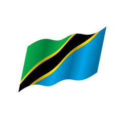 Tanzania flag, vector illustration