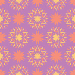 Floral seamless pattern. Colored background