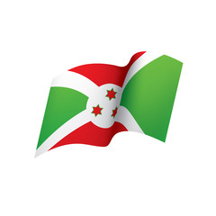 Burundi flag, vector illustration