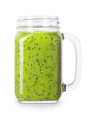 kiwi smoothie isolated on white