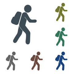 Hiking icon illustration