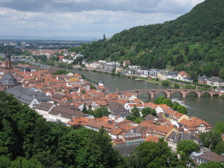 Neckartal mit Heidelberg und Alter Brücke