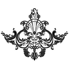 Vintage baroque ornament, corner. Retro pattern antique style acanthus. Decorative design element filigree calligraphy vector. - stock vector