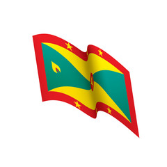 Grenada flag, vector illustration