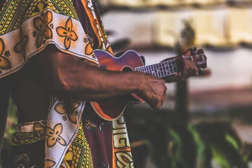 Foto op Plexiglas musicien de ukulele © Temanu