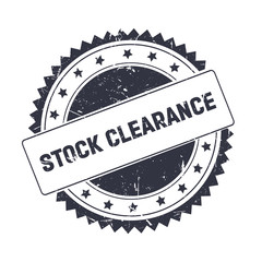 Stock Clearance Black grunge stamp isolated