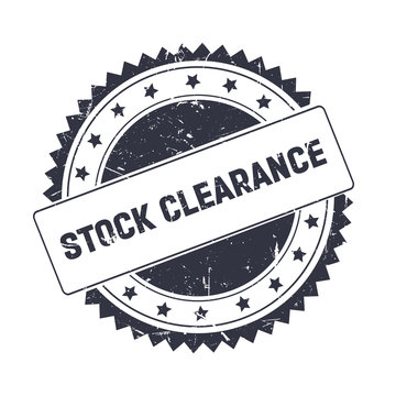 Stock Clearance Black Grunge Stamp Isolated