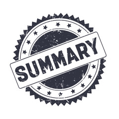 Summary Black grunge stamp isolated
