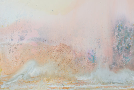 Abstract colorful pink, grey, orange, yellow background.