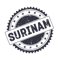 Surinam Black grunge stamp isolated