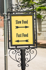 Fototapeta premium Schild 283 - Slow Food