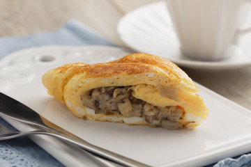 Omelet with mushrooms