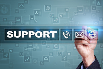 Technical support. Customer help. Business and technology concept.