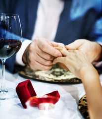 Couple celebrate valentine&#39;s day together
