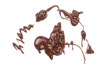 sweet chocolate sauce isolated on a white background