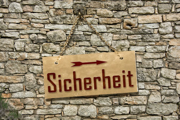 Fototapeta premium Schild 235 - Sicherheit