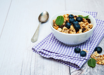 Bowl with granola