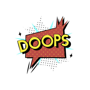 Illustration of Doops word with explosion