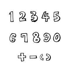 벡터 문자 / 손으로 쓴 글씨체