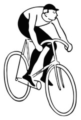 Fototapeta premium bike-rider vintage racer #vector