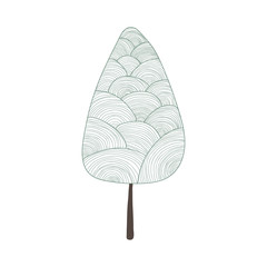 Illustration drawing style of tree