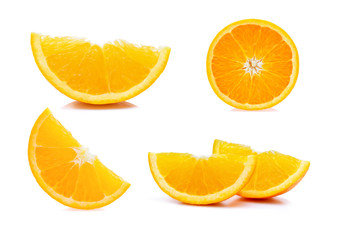 orange slice isolated on white background