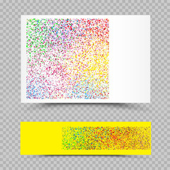 empty holi colors paper set template