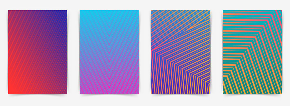 Bright modern line pattern geometrical folder collection