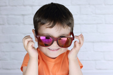 cute child with sunglasses