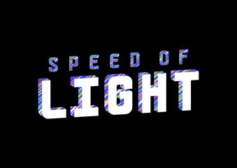 Speed of light typography