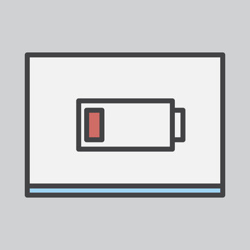 Illustration of battery getting low