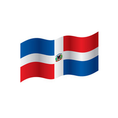 Dominicana flag, vector illustration