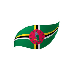 Dominica flag, vector illustration