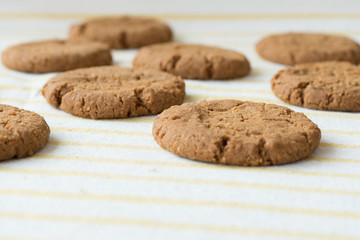 Oatcake, oatmeal cookies just baked for healthy breakfast