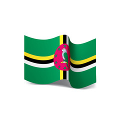 Dominica flag, vector illustration