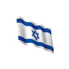 Israel flag, vector illustration