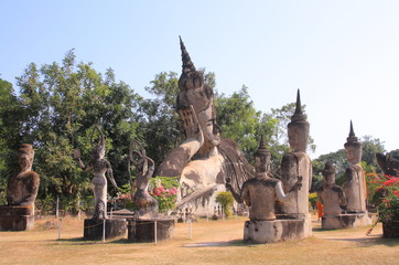 Obraz premium Laos, Vientiane-capital of Laos, Xieng Khuan (Buddha Park)
