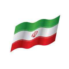 Iran flag, vector illustration